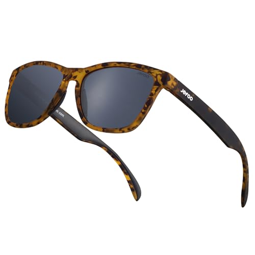 Jefoo Polarized Sports Sunglasses for Women Men Running Retro Trendy Sun Glasses UV400 Protection Tangle Free