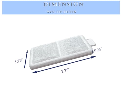 Amazinpure 12X Replacement Small Water Filter Compatible With Whisker City Automatic Pet Fountain Free-fall fountain and C...