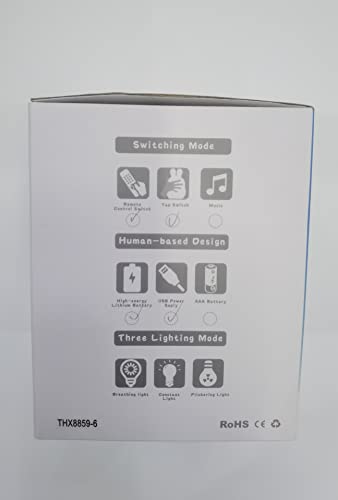 Tianhaixing Big Owl Night Light - Rechargeable Led Silicone Lamp, Adjustable Brightness, 9 Colors, White, Model Thx8859-6
