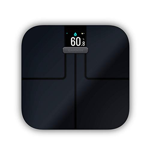 Garmin Index S2, Smart Scale with Wireless Connectivity, Measure Body Fat, Muscle, Bone Mass, Body Water% and More, Black