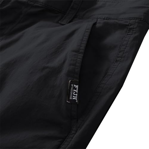 Mens Relaxed Fit Cargo Pants Comfortable Workout Stretch Tactical Pants Zipper Pocket Lightweight Straight Leg Baggy Trousers