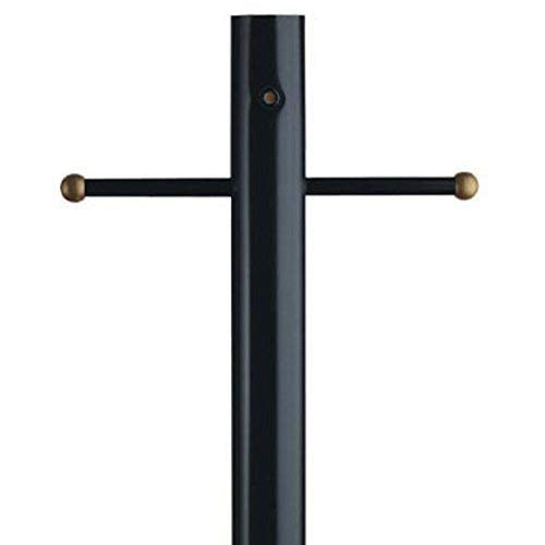 Westinghouse Lantern Post with Ground Outlet, Dusk to Dawn Sensor, Alloy Steel, Model 6695500, Black