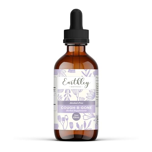 Earthley Wellness, Cough-B-Gone, Organic Herbal Formula, Alcohol-Free Herbal Tincture for Kids (6 Months+) & Adults, Cold ...
