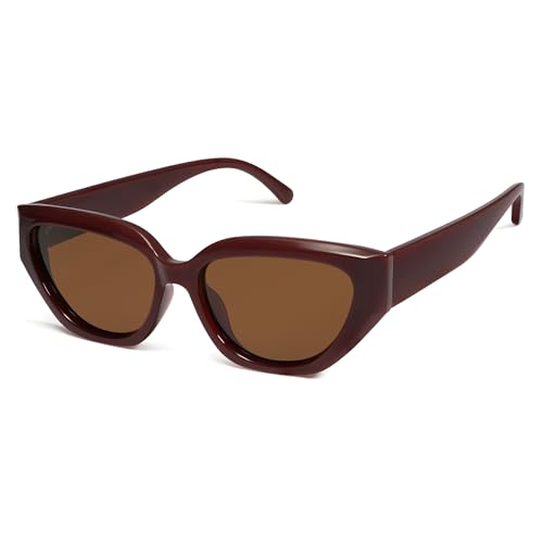 SOJOS Trendy Cute Cat Eye Polarized Sunglasses for Women Fashion Cateye Womens Sunnies SJ2237