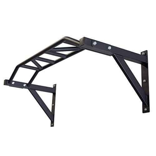 Wall Mounted Pullup Bar for Home or Garage Gyms, Straight Bar or Multi-Grip Arch - Ideal for kipping pull-ups, cross-train...