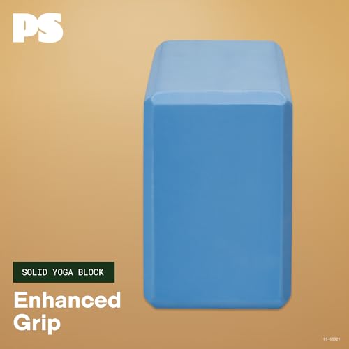 POPSUGAR Yoga Block (Solid, Periwinkle, 4” x 6” x 9”), Lightweight Foam Block for Deep Stretches, Supportive Workout Sessi...