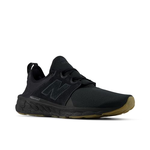 New Balance Men's Fresh Foam X Cruz V3 Running Shoe, Black/Black/Gum 020, 10 M