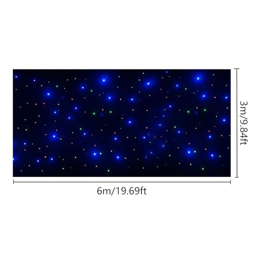 20 * 10ft LED Stage Backdrop Star Light Curtain Backdrops Led Stage Star Backdrop with Voice Activated DMX 521 Control Sta...