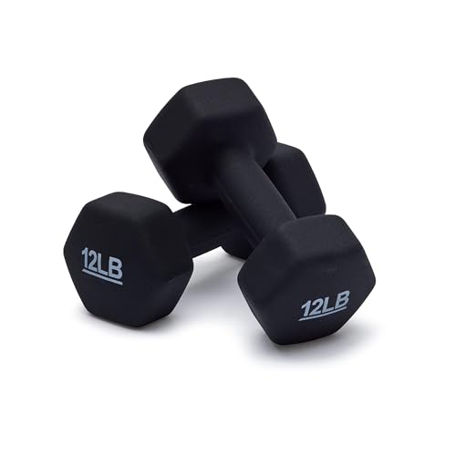 Amazon Basics Neoprene Dumbbell Hand Weights for Exercise and Muscle Toning