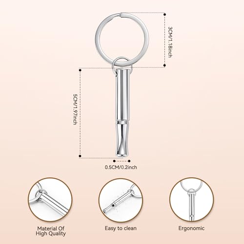 ENFANTRY Mindfulness Breathing keychain Stress Relief Pendant Stainless Steel Anxiety Breathe keychain for Women Men
