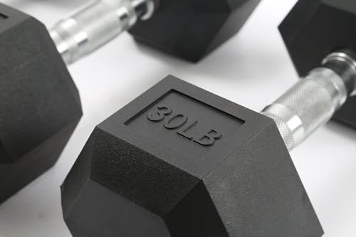 GAOMON Hex Dumbbell Set - Rubber & PEV Coated Free Weights with Non-Slip Anti-Roll Handles for Strength Training (Unisex H...