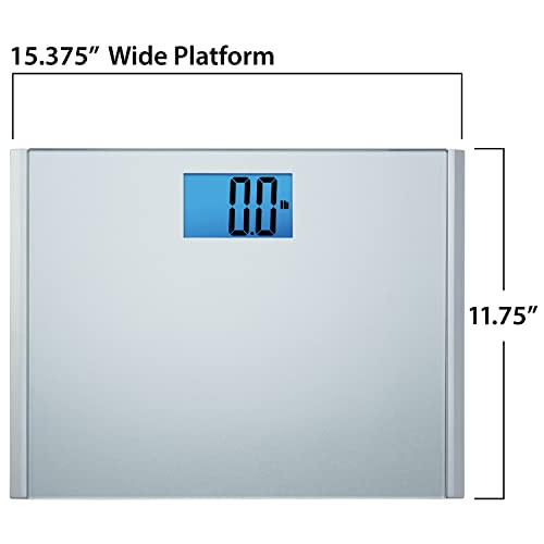Eat Smart Precision Plus Digital Bathroom Scale, 440-lb Capacity, Wide Platform Body Analyzer with Step-On Technology, Sta...