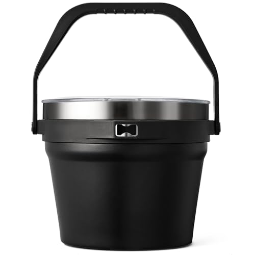 COKTIK 7L Insulated Ice Bucket with Lid，Double Wall Vacuum Stainless Steel Beverage Bucket Keeps Frozen Longer，Holds 6 Lon...