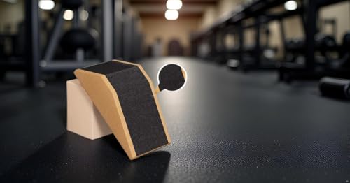 Squat Wedge Blocks Stretching blocks,Non-Slip Surface with Beveled Edges for Core Exercises,Natural Eco-Friendly/squats& w...