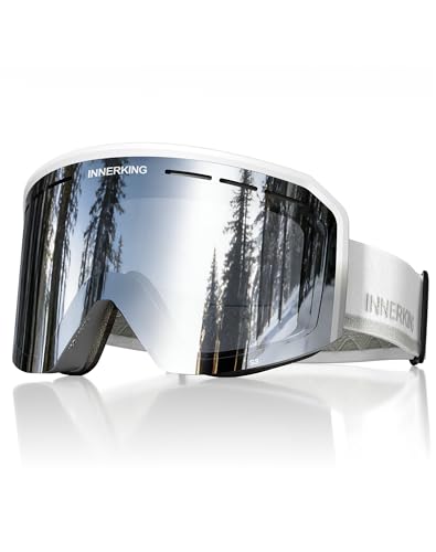 Innerking Ski/Snowboard Goggles OTG for Men Women & Youth - Over Glasses Snow Sports Goggles Anti Fog 100% UV400 Protection