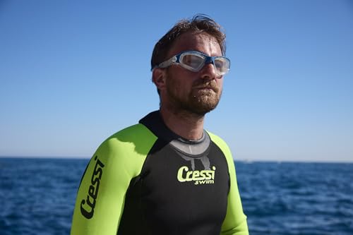 Cressi Clear Eyes Swimming Goggles - Soft Silicone Seal - Anti-Fog & Wide Vision - Impact-Resistant & UV Defense