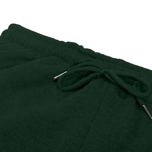 Mens Fleece Lined Cargo Pants 2026 Winter Warm Elastic Waist Cargo Pants Plus Size Solid Color Cotton Workout Hiking Trousers