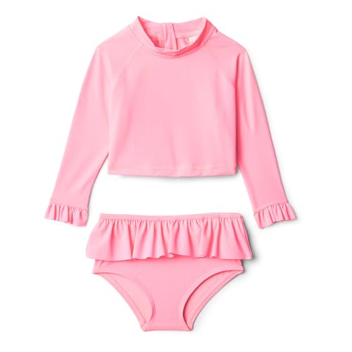 Amazon Essentials Baby-Girls 2-Piece Long Sleeve Rashguard Set