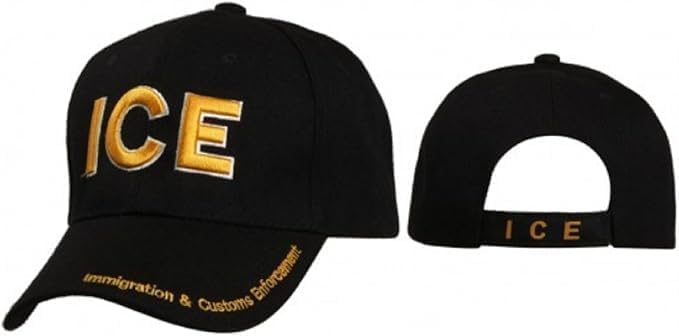 CrazyCoolBuys ICE 3D Black & Gold Embroidered Hat Baseball Style Ball Cap