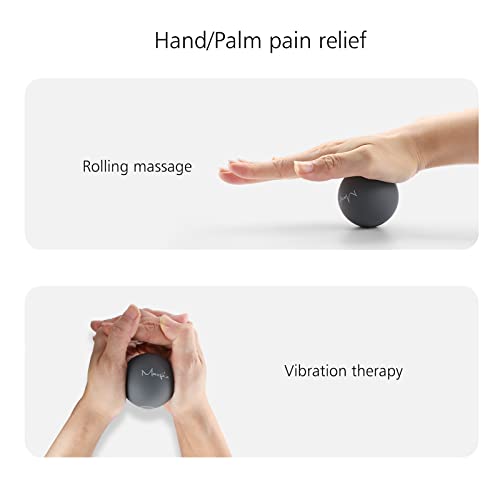 Maxgia 2" Mini Massage Ball, 5 Speeds Vibrating Massage Roller Ball for Palm, Hand, Foot, Leg, Neck, Back, Trigger Point M...
