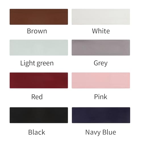 Fishinsea 8 Pack Sport Headbands for Women, Elastic Soft Fabric Non-Slip Hair Bands Hair Warp for Daily Workout Yoga Runni...