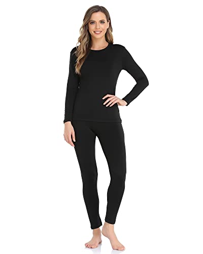 WEERTI Thermal Underwear for Women Long Johns with Fleece Lined Base Layer Women Cold Weather Top Bottom