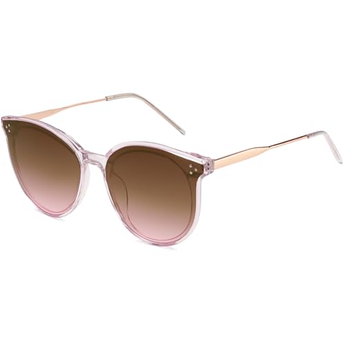 SOJOS Classic Trendy Round Sunglasses Womens Mens Oversized Large Shades UV400 Vacation Sunnies SJ2068