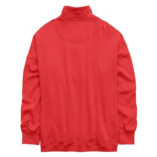 Oversized Sweatshirt for Women Casual Button Henley Neck Pullover Tops Fashion Y2K Sweatshirt Winter Clothes