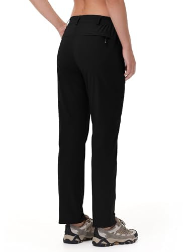 TBMPOY Women's Lightweight Hiking Pants Water Resistant Quick Dry Travel Work Outdoor Fishing Pants Zipper Pockets