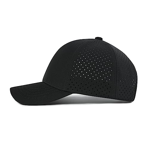 VOBOOM Men Quick Dry Baseball Cap Laser Cut Mesh Ball Curved Brim Snapback Hat