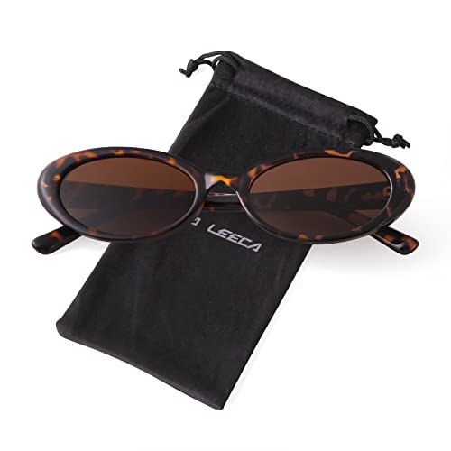 Trendy Retro Oval Sunglasses for Women, 90s Small Y2K Fashion Vintage Narrow Sun Glasses