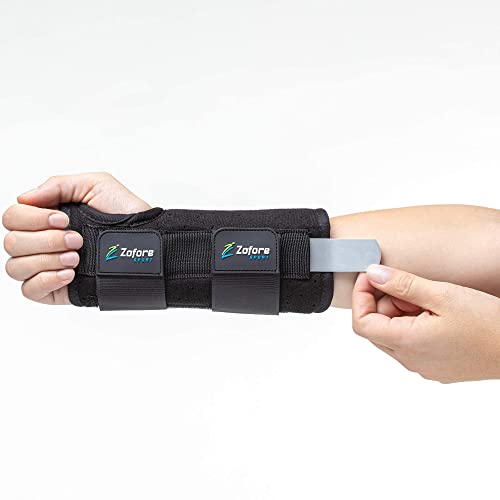 Carpal Tunnel Wrist Brace Support with 2 Straps and Metal Splint Stabilizer - Helps Relieve Tendinitis Arthritis Carpal Tu...