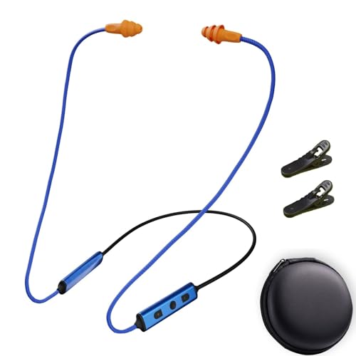Cuzabe Ear Plugs Bluetooth Headphones for Work, Neckband Wireless Earbuds, Noise Reduction in-Ear Earphones with Mic and C...