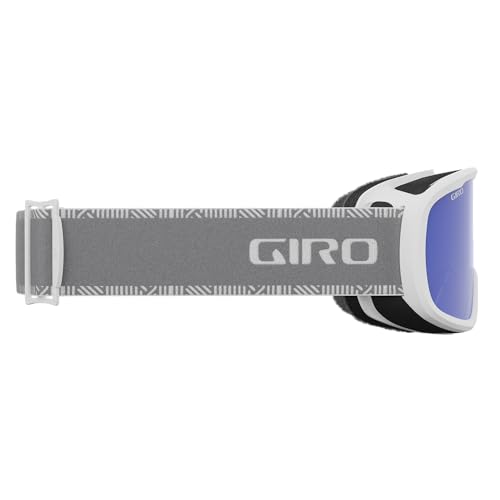 Giro Women's and Youth Moxie Ski and Snowboard Goggles - White/Grey Chute Strap with Grey Cobalt/Yellow Lenses