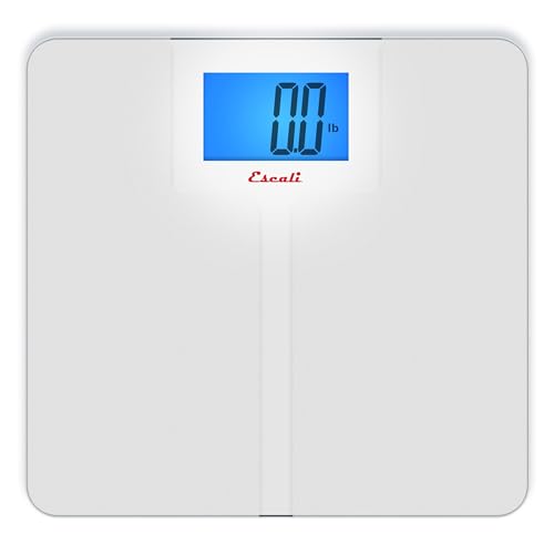Escali High Capacity Anti-Slip Digital Bathroom Scale for Body Weight with Extra-High 562-lb Capacity, Batteries Included