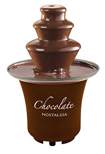 Nostalgia 3 Tier Electric Chocolate Fondue Fountain Machine for Parties - Melts Cheese, Queso, Candy, and Liqueur - Dip St...