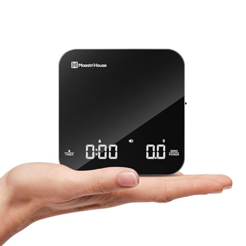 Maestri House Mini Coffee Scale with Timer, USB-C Rechargeable Espresso Scale, 2kg/0.1g Accurate Scale for Espresso and Po...