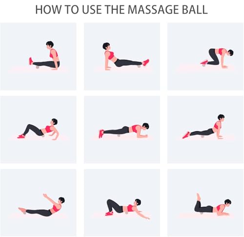 Small Hard Massage Ball 2 Pack. Lacrosse Ball Size Fascia Balls for Trigger Point Deep Tissue Myofascial Release Muscle Re...