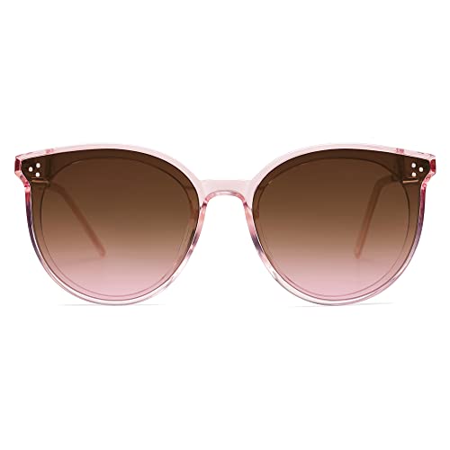 SOJOS Classic Trendy Round Sunglasses Womens Mens Oversized Large Shades UV400 Vacation Sunnies SJ2068
