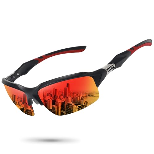 Ofwin Polarized Sports Sunglasses for Men Women Wrap Around Half Frame Cycling Fishing Bike Running Sun Glasses UV Protection