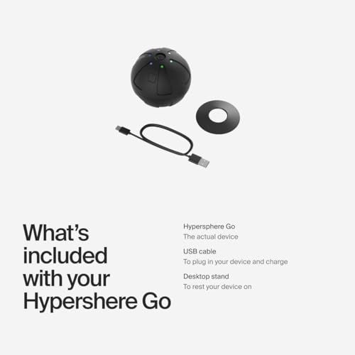 Hyperice Hypersphere Go - Vibrating Massage Ball for Muscle Recovery, Myofascial Release and Soreness Relief - Portable Fi...