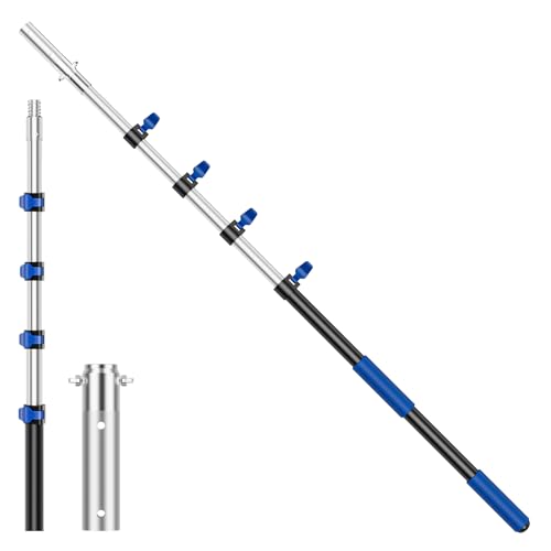 Pool Pole Telescopic 16FT Heavy Duty Upgraded Aluminum, 16 Ft Extension/Extendable Telescoping Tool for Above Ground/Ingro...