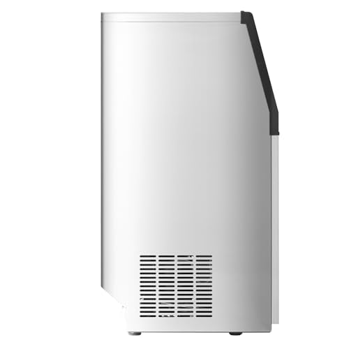 VEVOR Commercial Ice Maker Machine, 90lbs/24H Ice Maker Machine with 33lbs Storage Capacity, 50 Ice Cubes in 15 Minutes, LED Digital Display Freestanding Self-Cleaning for Bar Office Restaurant