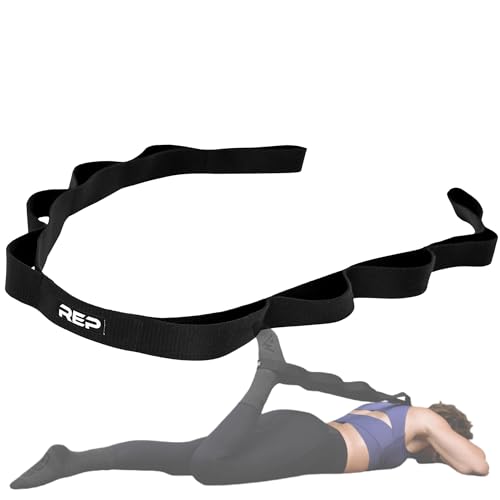 REP Fitness Cotton Stretching Strap – Yoga Band with Loops for Flexibility Training, Physical Therapy, Leg & Back Stretch,...