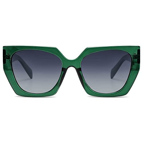 SOJOS Large Oversized Polarized Sunglasses for Women, Big Designer Womens Trendy Square Shades SJ2205