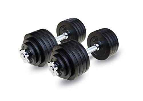 Unipack 105lbs Adjustable Dumbbell Set One Pair of Adjustable Dumbbells Kits - 105 Lbs (52.5lbs X 2pc)