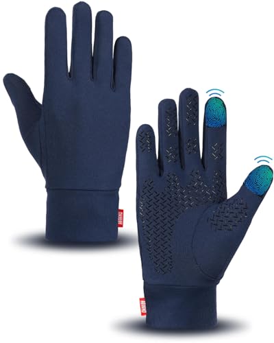 Aegend Lightweight Winter Gloves for Men Women, Warm Running Gloves Touchscreen Thermal Glove Liners for Cold Weather Driv...
