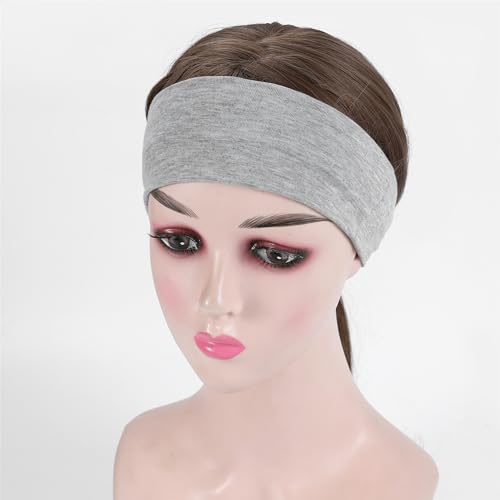 JCKHXG 5Pcs Headbands for Women Non Slip, 5 Colors Head Bands for Women's Hair. Soft Cotton Cloth Stretchy Thick Headbands...