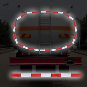 SWRT 2 Inch x 160 Feet DOT-C2 Reflective Tape Red White Reflective Tape Outdoor Waterproof Conspicuity Strong Adhesive Reflector Tape Warning Tape for Vehicles Trailers Boats Signs