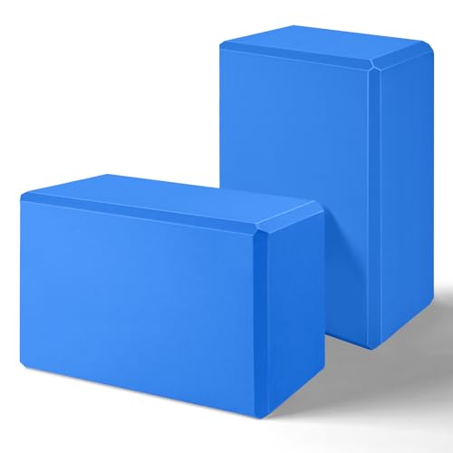 2025 Yoga Blocks 2 Pack, EVA Foam Yoga Block Supportive Latex-Free, Non-Slip Exercise Blocks, Yoga Accessories for Pilate...